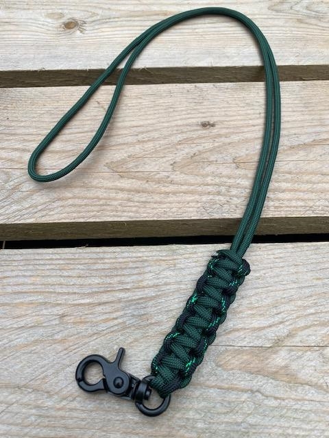 Fløjtesnor, Cobra flettet Dark Green/Green Knigt